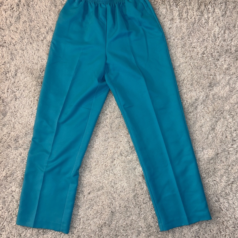Women's Teal Straight-Leg Pants